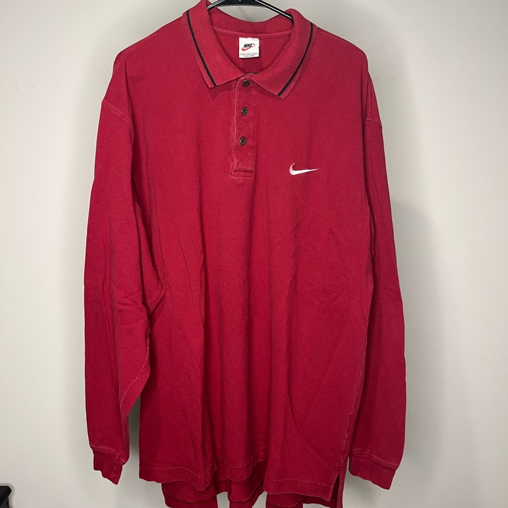 Vintage 90s long sleeve Nike Polo 2XL